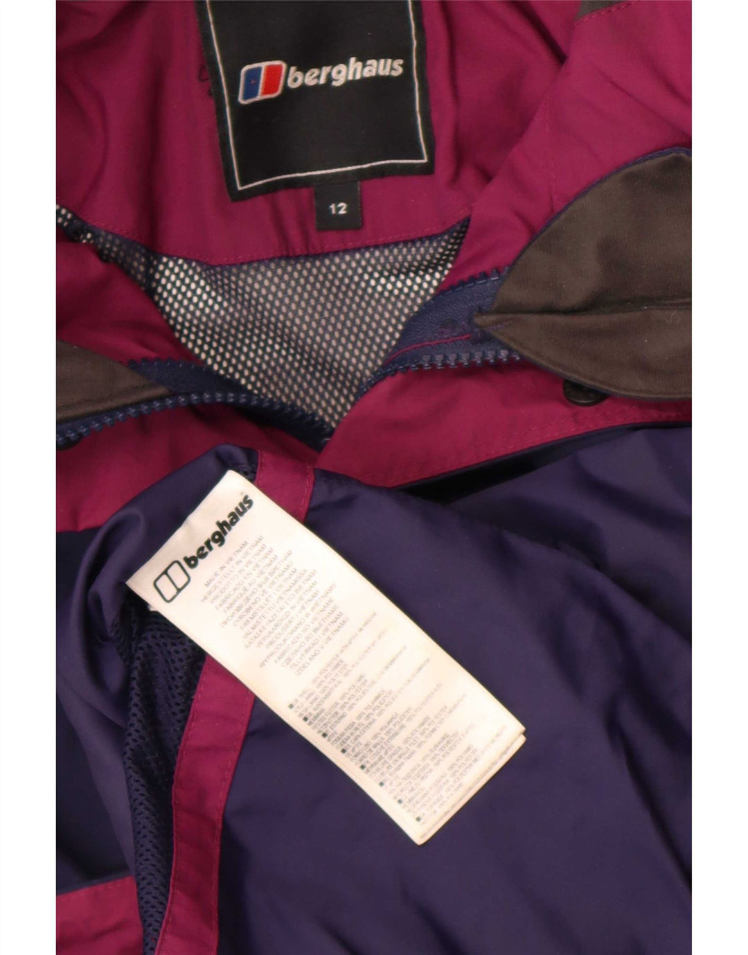 Женская дождевик с капюшоном Berghaus UK 12, средний темно-синий, полиэстер