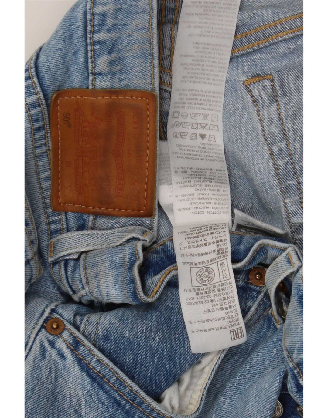 Мужские прямые джинсы Levi's 501 W31 L26 синие, хлопок