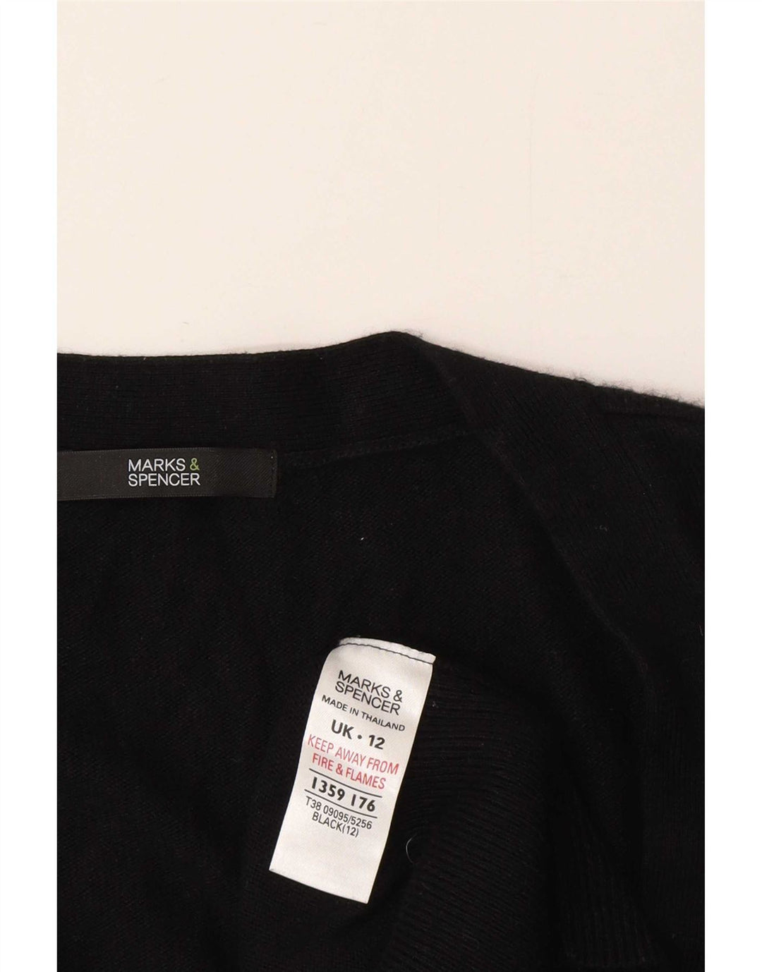 Женский удлиненный кардиган Marks & Spencer UK 12, средний черный из вискозы