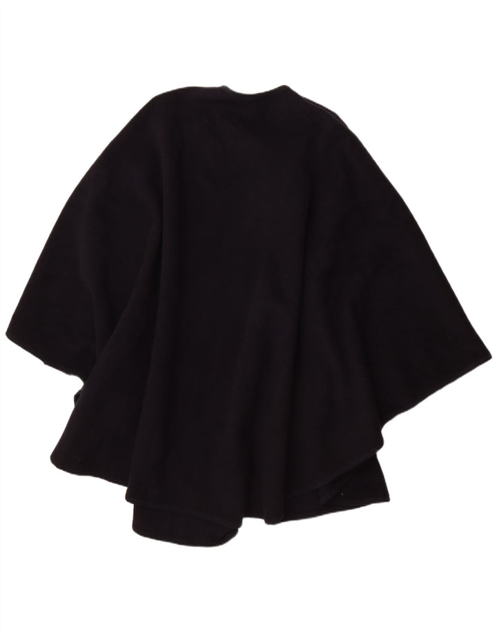 Винтажное женское пальто-пончо, один размер, темно-синее