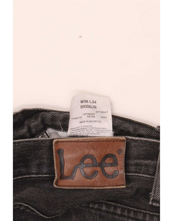 Мужские прямые джинсы Lee Brooklyn W36 L34, черный хлопок