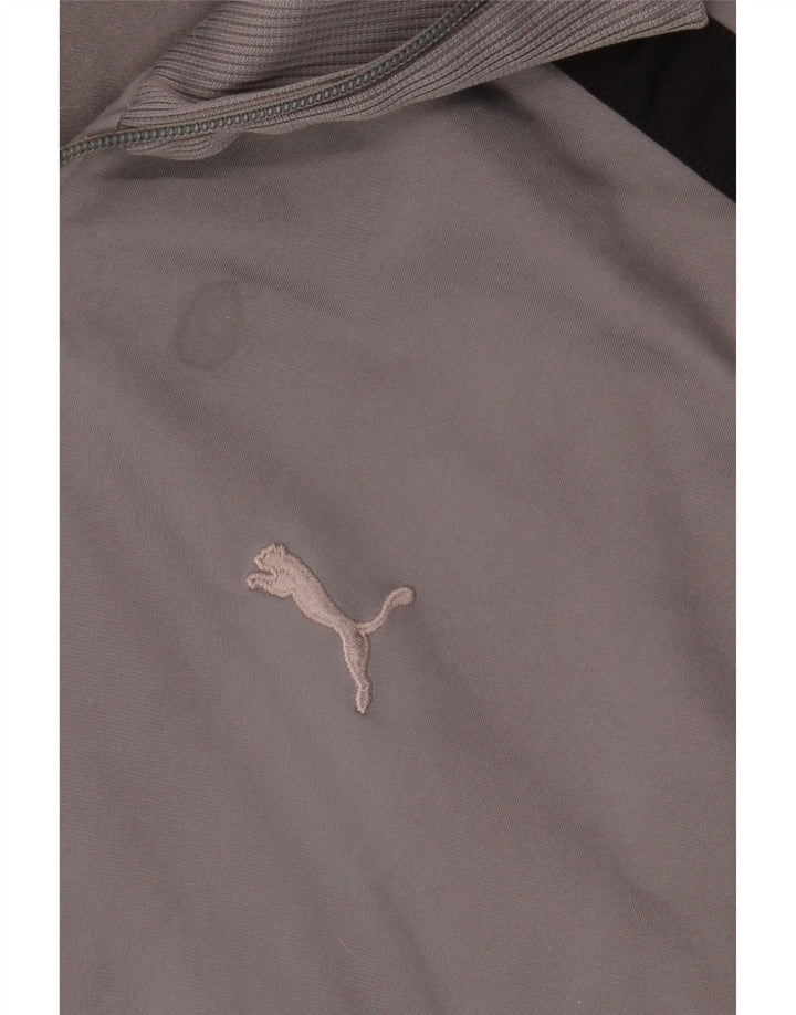 Мужская спортивная куртка PUMA XL, серый полиэстер с цветными блоками