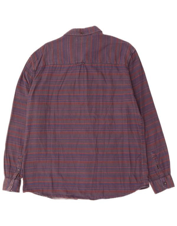 Мужская рубашка стандартного кроя WRANGLER 2XL, темно-синяя полоска, хлопок