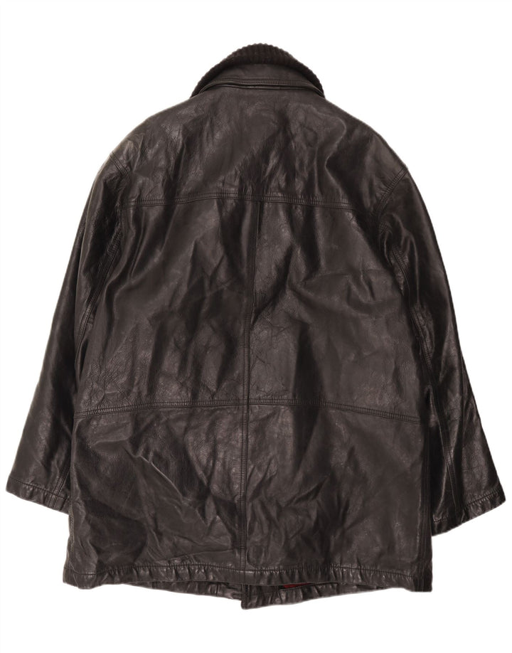 HENRY COTTONS Мужское кожаное пальто IT 54 2XL Черный