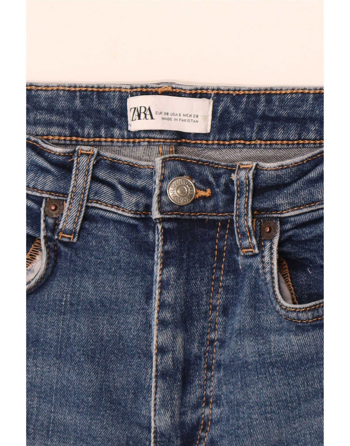 Женские укороченные джинсы Zara EU 38 Small W28 L24 Синие
