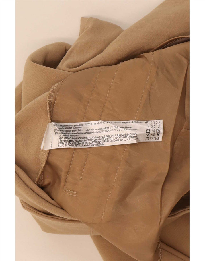 Женские зауженные укороченные брюки Zara Medium W28 L25, бежевый полиэстер