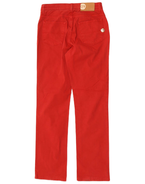 Trussardi Женские прямые повседневные брюки W26 L30 красные хлопковые