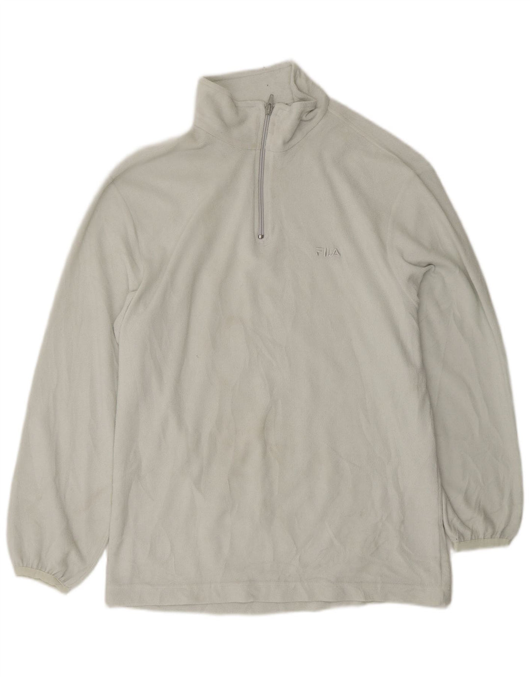 FILA Мужской флисовый джемпер с воротником на молнии IT 56 XL Белый полиэстер