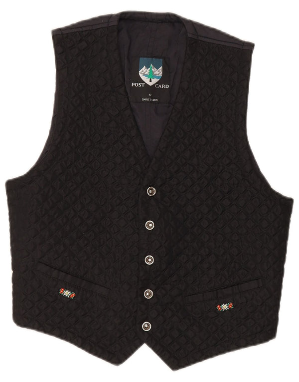 Женский жилет Post Card By Dario Talenti UK 12, средний черный с цветочным принтом