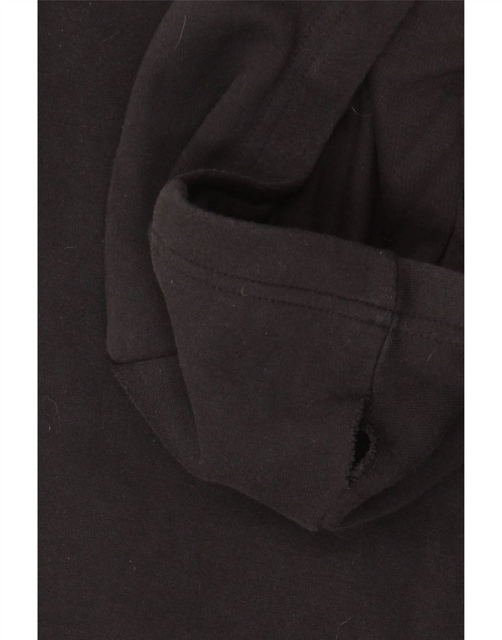 ADIDAS Свитер свободного кроя с капюшоном и молнией для мальчиков 14–15 лет, черный хлопок