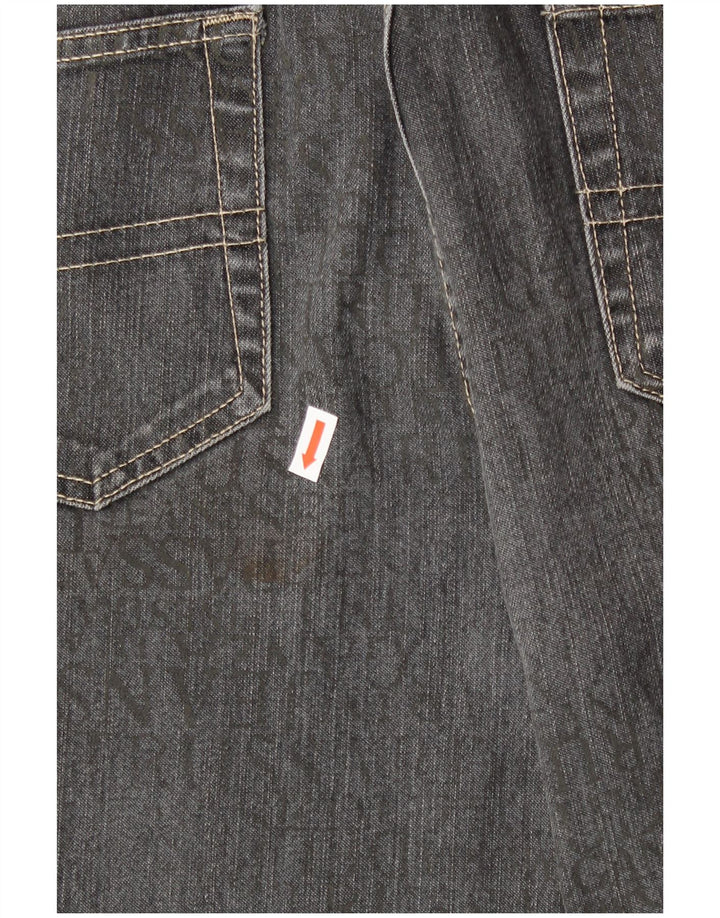 TRUSSARDI Womens Graphic Slim Jeans W28 L28 Grey