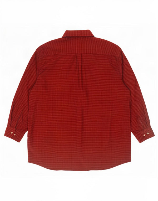 Мужская рубашка Walbusch 2XL, красный, хлопок в мелкую клетку