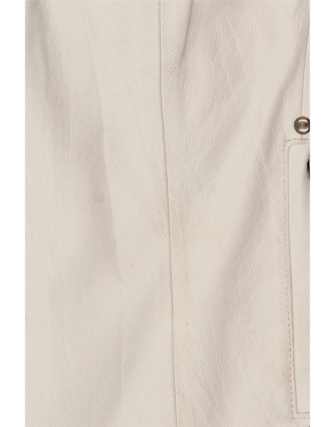 Винтажная женская кожаная куртка EU 42, большая белая кожа