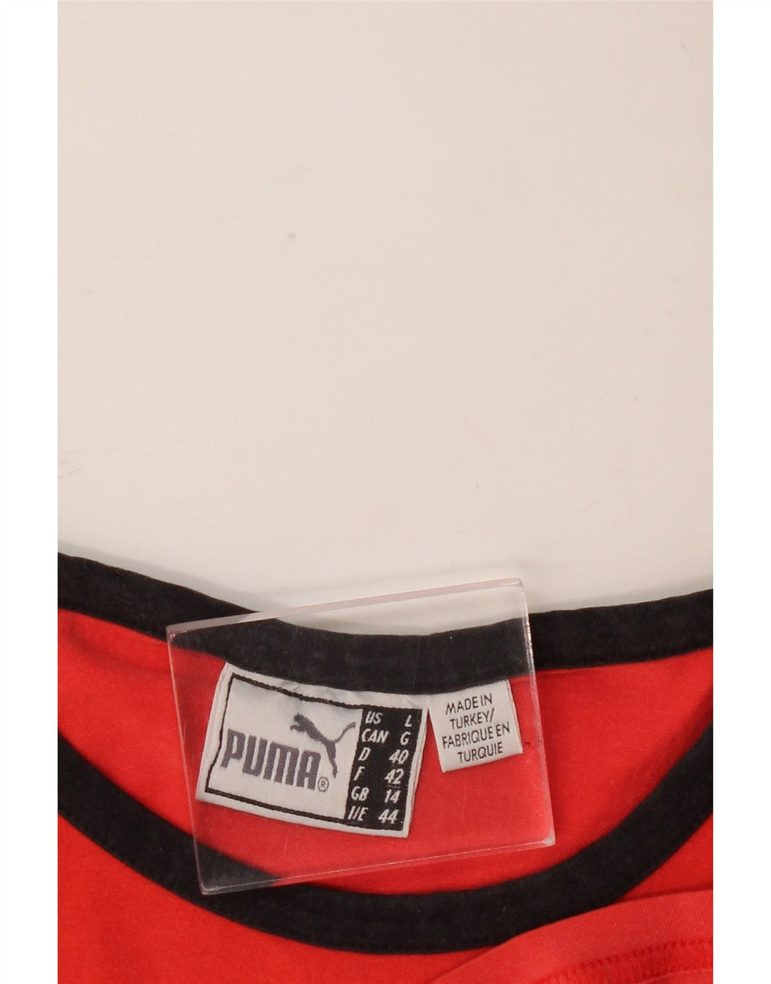 Женская футболка с рисунком Puma Top UK 14, большой красный цветной блок