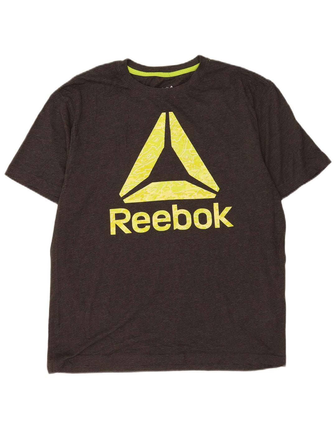 Мужская футболка с рисунком Reebok, большой серый хлопок