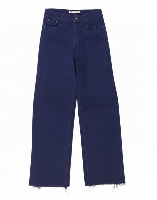 Женские прямые джинсы Zara EU 36 XS W26 L29, синий хлопок