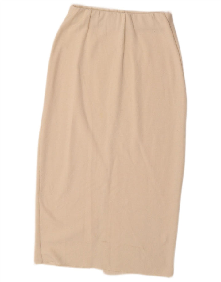 Женская трикотажная юбка миди Zara, маленькая W27 Off White