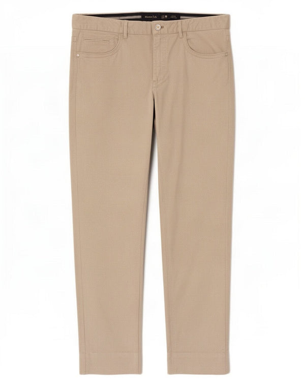 Мужские повседневные брюки Massimo Dutti EU 42, большие W32 L30, бежевые с геометрическим рисунком