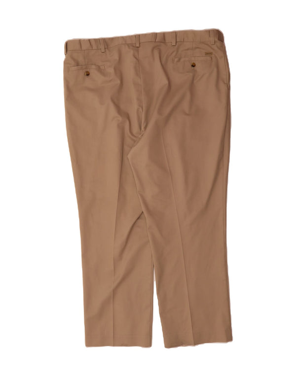 IZOD Mens Pegged Chino Trousers W46 L32 Beige Cotton