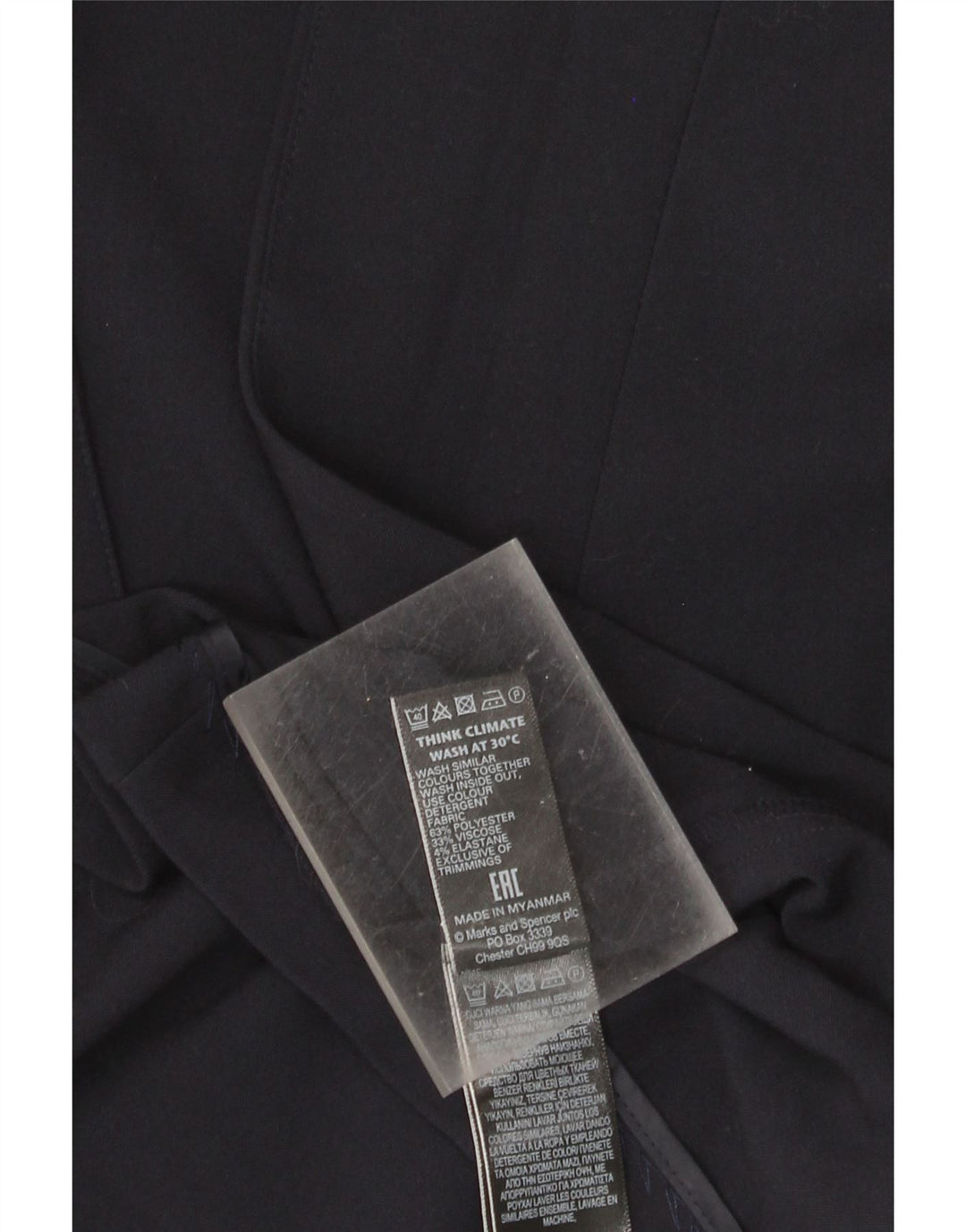 Женский открытый пиджак с рукавами 3/4 Marks & Spencer UK 22 3XL темно-синий