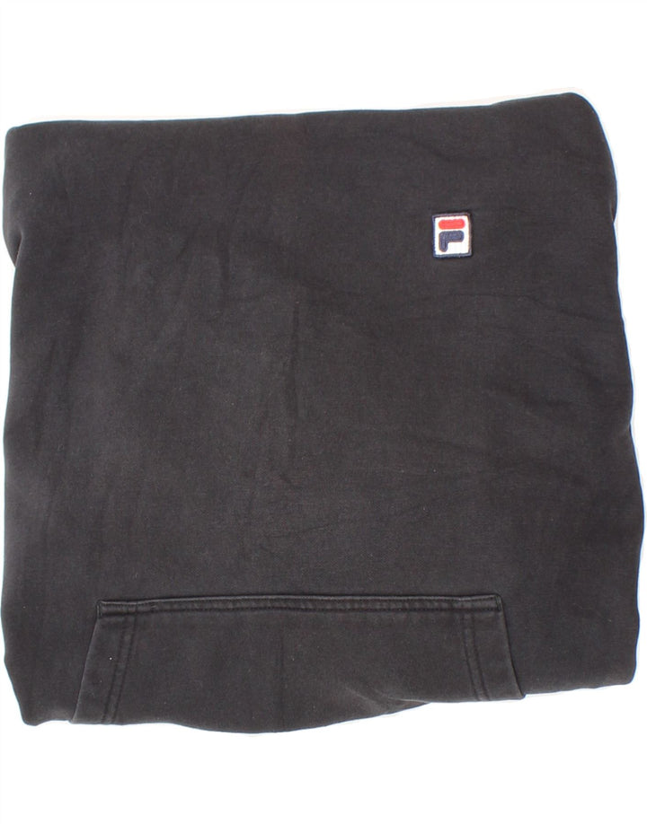 FILA Mens Hoodie Jumper Medium Black Cotton Vintage Fila and Second-Hand Fila from Messina Hembry 