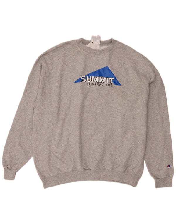 Мужской свитшот Champion Summit с графическим рисунком, джемпер XL, серый хлопок в крапинку