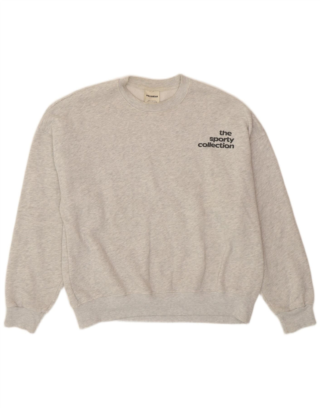 Женский джемпер с рисунком Pull & Bear, размер UK 10, маленький, серый в крапинку