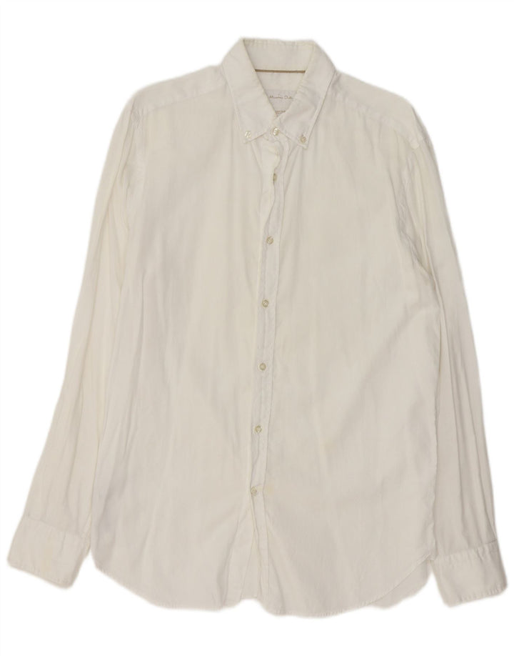 Мужская рубашка Massimo Dutti, большой белый хлопок