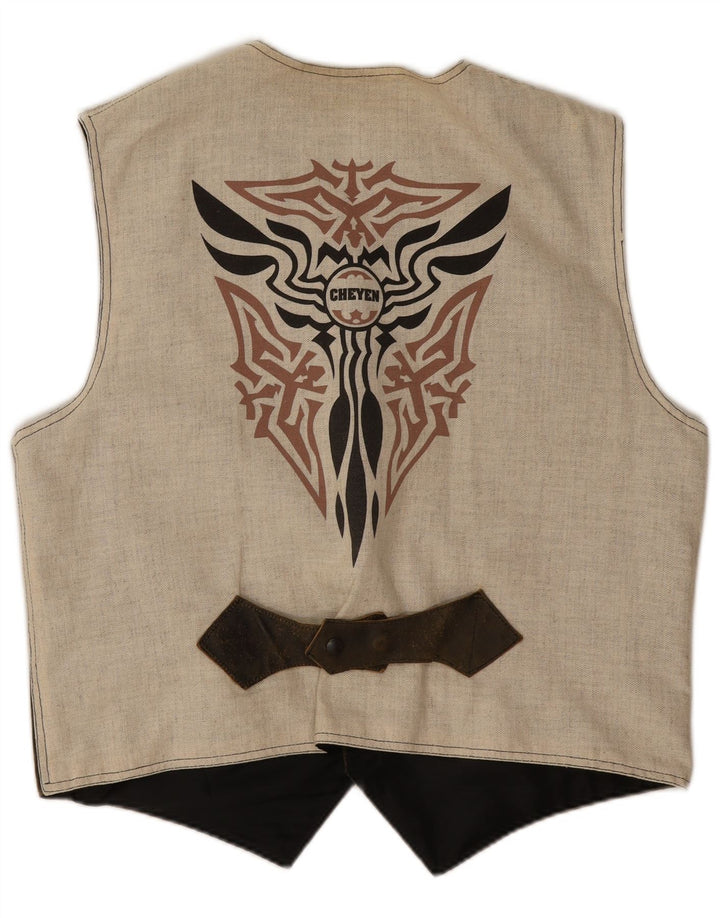 Винтажный мужской жилет с рисунком, большой цвет хаки