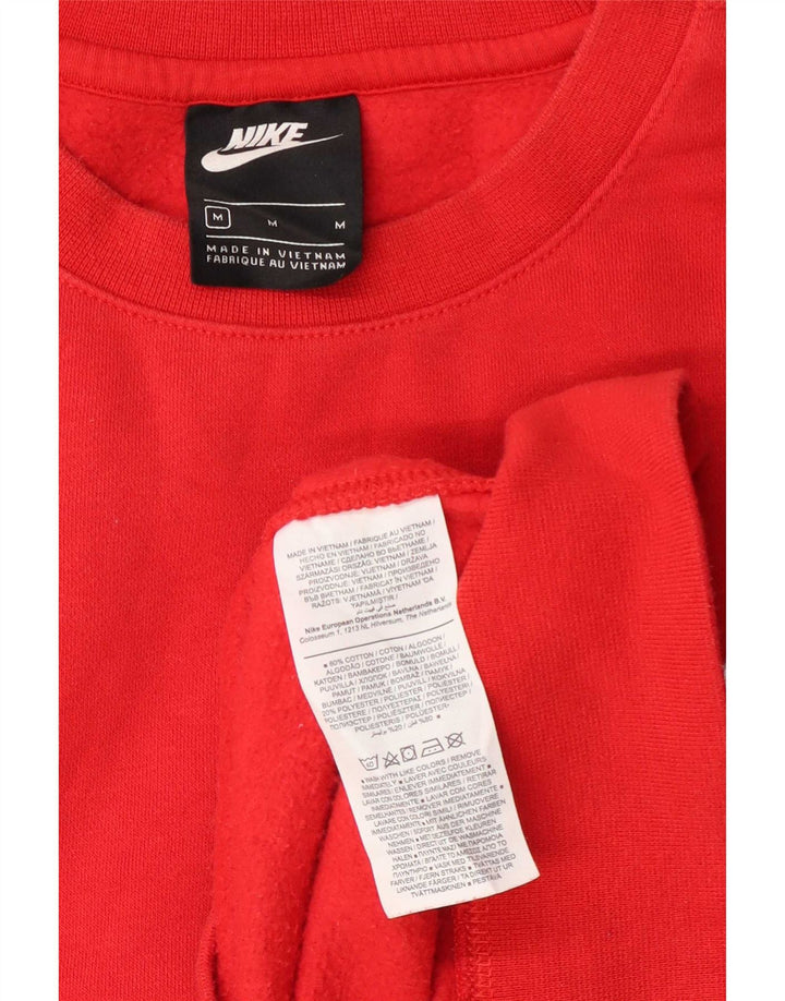 Мужской свитер Nike, хлопковый джемпер среднего красного цвета