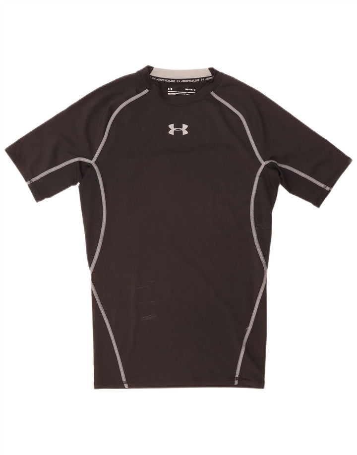 Мужская компрессионная футболка Under Armour, средний черный в полоску