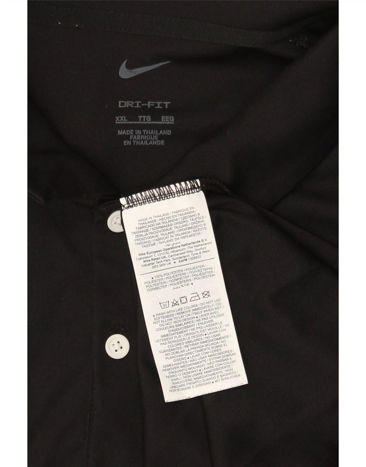 Мужская рубашка-поло Nike 2XL, черная, полиэстер