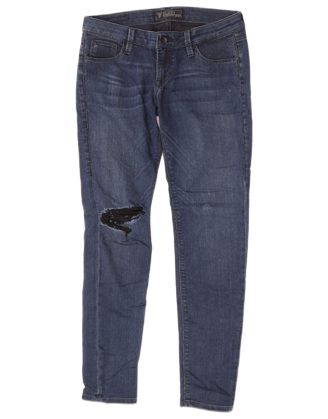 Женские джинсы скинни Guess Beverly W29 L27, синий полиэстер