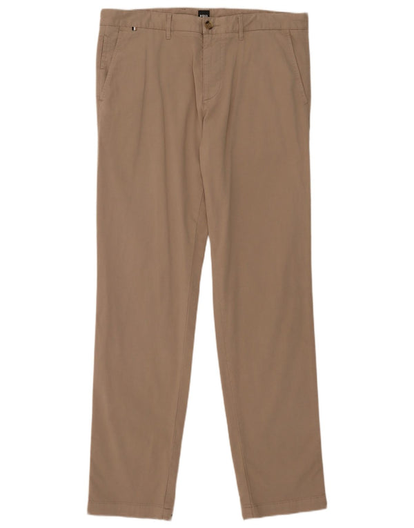 Мужские узкие брюки-чинос Hugo Boss EU 48 Medium W32 L33 Бежевый хлопок