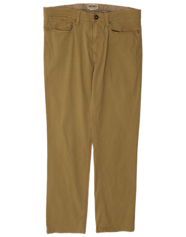 Мужские прямые повседневные брюки Timberland W32 L29, хаки, хлопок
