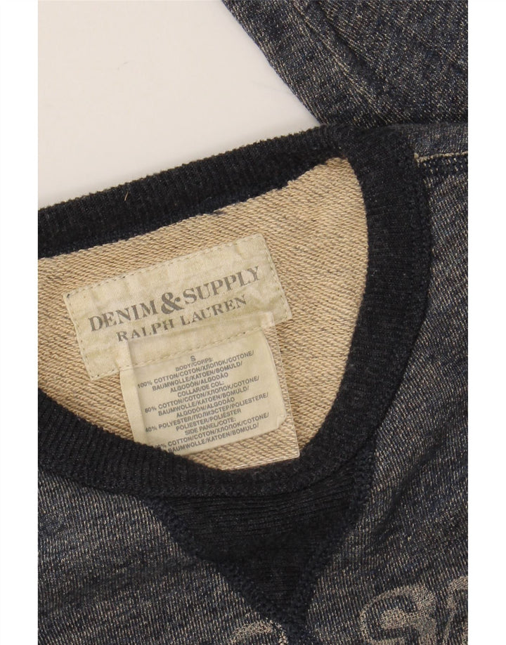 RALPH LAUREN Мужской свитшот с графическим рисунком, маленький темно-синий хлопковый джемпер