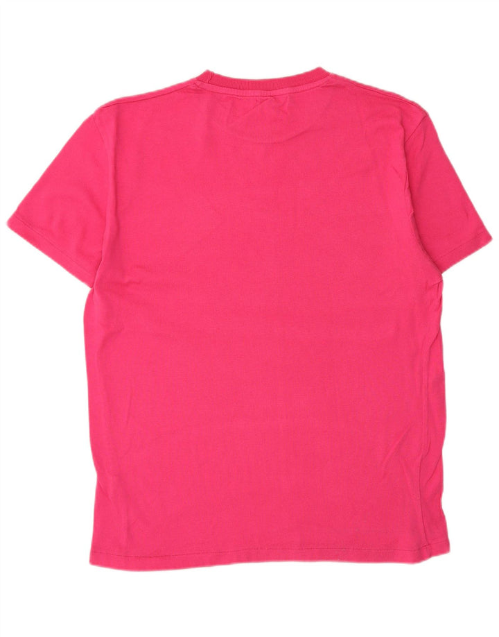 Женская футболка Zara Top UK 14, хлопковый средний розовый цвет