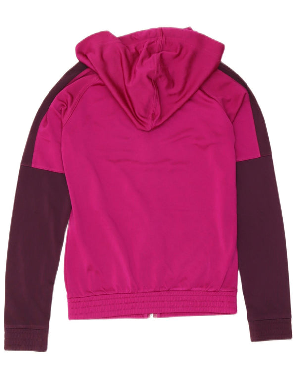 Женский свитер с капюшоном на молнии Reebok UK 4/6 XS Розовый с цветными блоками