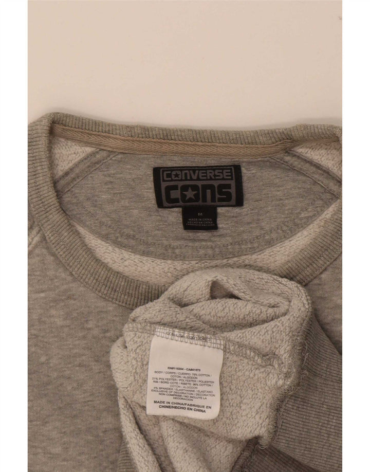 Женский свитер с рисунком Converse UK 14, хлопковый средний серый цвет