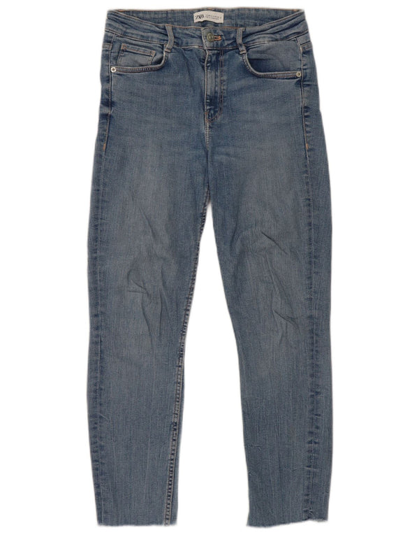 Женские укороченные джинсы Zara EU 36 XS W26 L24, синие, хлопок