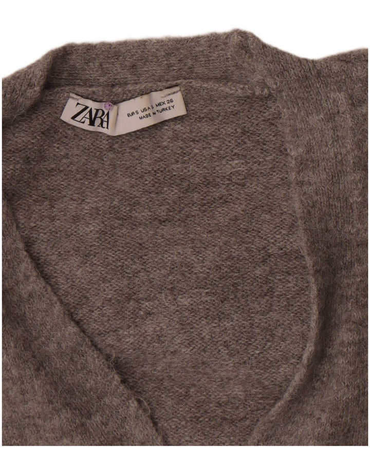 Женский укороченный кардиган Zara UK 8, маленький серый
