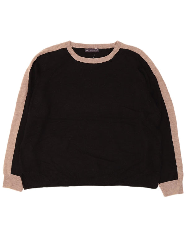 Женский джемпер с вырезом «лодочка» MARKS & SPENCER UK 20 2XL, черный