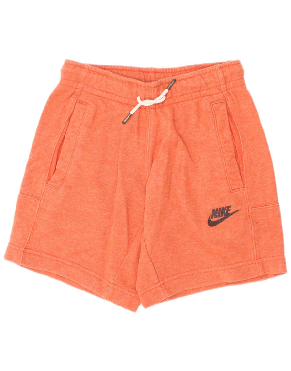 Спортивные шорты стандартного кроя Nike для мальчиков, 8–9 лет, маленькие оранжевые, хлопковые