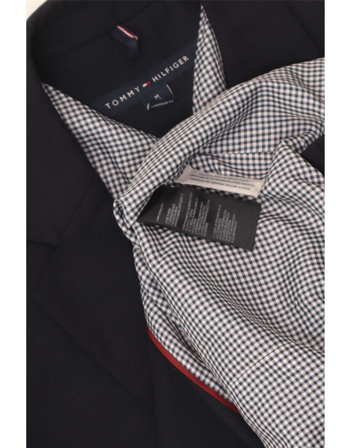 Мужской пиджак на двух пуговицах Tommy Hilfiger UK 38, средний темно-синий, шерстяной