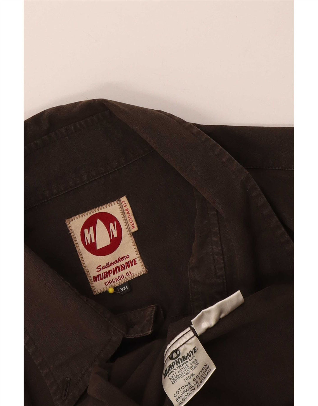 Мужская рубашка стандартного кроя Murphy & Nye Sailmakers 3XL, коричневый хлопок