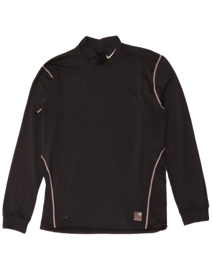 Мужской топ Nike Dri Fit с длинным рукавом, большой черный