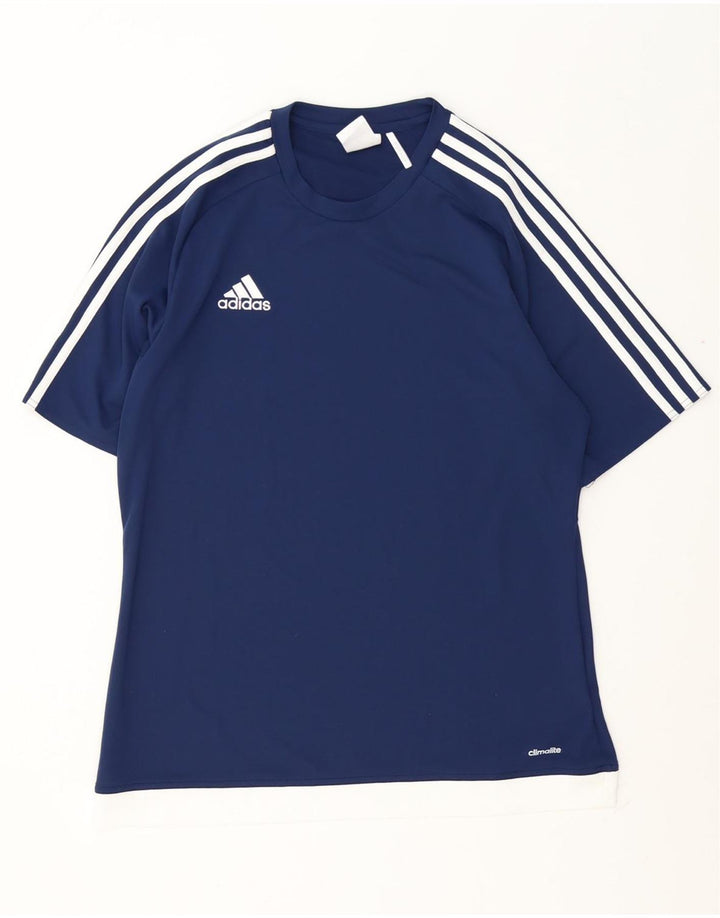 Мужская футболка Adidas Climalite, средний темно-синий, полиэстер