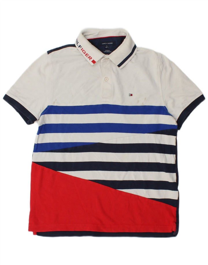 Мужская рубашка-поло с рисунком Tommy Hilfiger, средняя разноцветная полоска