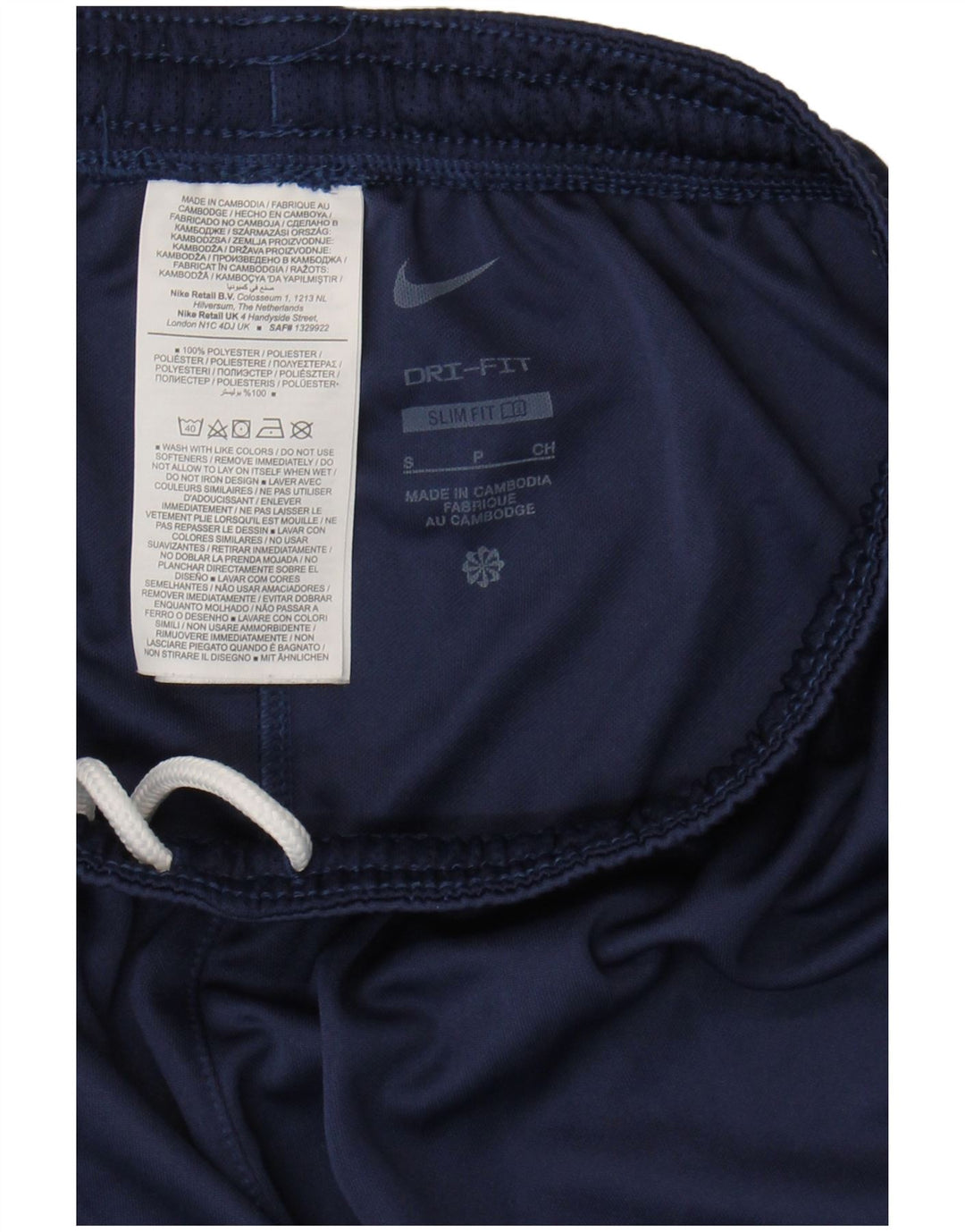 Мужские спортивные шорты Nike Dri Fit Slim Fit, маленькие темно-синие, полиэстер