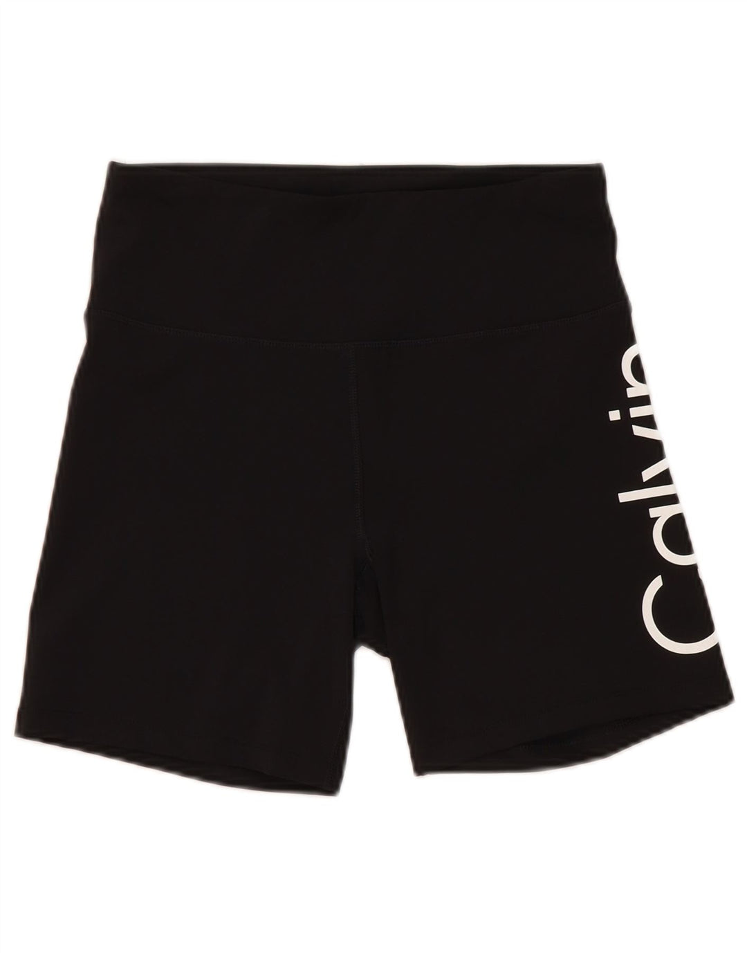 Женские спортивные шорты с графическим рисунком Calvin Klein UK 12, средний черный полиэстер